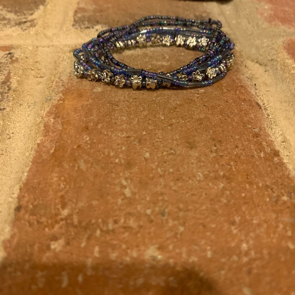Beaded stretch stack bracelets